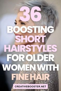 Very Short Hairstyles For Women Over 50, Short Shag Fine Hair Over 50, Short Layered Messy Hairstyles, Pixie White Hair, Hairstyles For Short Hair Women Easy, Short Hair Styles For Women Over 65, Sassy Short Haircuts For Fine Hair, Off The Face Hairstyles Short, Short Hair Dressy