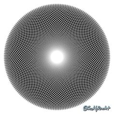 an abstract black and white circular design