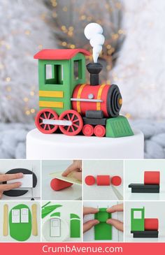 a cake that is made to look like a train