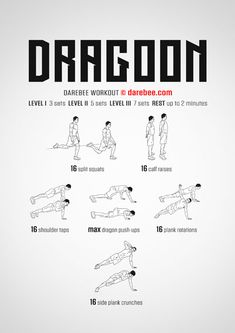 a poster with instructions on how to do the dragon exercise for beginners and advanced athletes