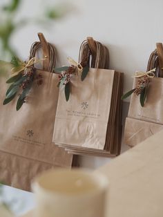 Christmas Brown Paper Bags Christmas Brown Paper Bags, Package Aesthetic, Botanical Candle, Brown Paper Bags, Gift Wrapping Inspiration, Handmade Packaging, Market Stalls, Beautiful Gift Wrapping, Homecoming Proposal Ideas