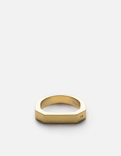 Miansai Rings Hex Ring Men's Rings Gold, Hex Ring, Minimalistic Ring, Gold Hex, Gold Pinky Ring, Evening Outfit, Mens Gold Rings, Cuff Watch, Minimalist Rings