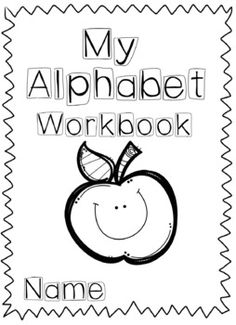 an alphabet worksheet with the words'my alphabet workbook'in black and white