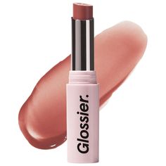 A high-shine lipstick that has the rich moisture of a balm, sheen of a gloss, and buildable color of a lip tint in one step, without having to layer multiple products.Formulation Type: Lipstick / Lip Balm & Treatment Benefits: HydratingHighlighted Ingredients: - 4HA: A blend of four hyaluronic acid molecules known to provide hydration.- Jojoba Seed Oil: Helps smooth and soften dry lips.- Meadowfoam Seed Oil: Helps soften dry lips and lock in moisture.Ingredient Callouts: Free of parabens, formal Glossier Sephora, Glossier Makeup, Glossier Lipstick, Sephora Favorites, Shine Lipstick, Makeup Images, Glossy Makeup, Makeup Wishlist, Makeup Needs