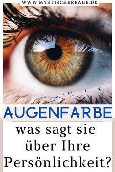 an eye with the words, was sagte uber ihre personichet?