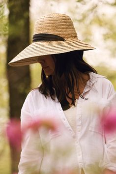 Perfect for the garden, pool, beach, or the farmers' market, this sun hat features a rounded brim that's both functional and stylish. Includes an adjustable elastic sweatband for a comfortable fit. A six inch brim is good for up to UPF50+ sun protection. | Buri Braid Straw Sun Hat at Terrain Lightweight Wide Brim Hat For The Beach, Lightweight Curved Brim Hat For Beach, Lightweight Wide Brim Hat For Beach, Lightweight Curved Brim Beach Hat, Lightweight Beach Hat With Curved Brim, Wide-brim Lightweight Hat For Beach Season, Summer Panama Hat With Adjustable Fit And Short Brim, Lightweight Wide Brim Hat For Beach Season, Lightweight Wide Brim Straw Hat For Beach