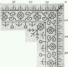 the cross stitch pattern is shown in black and white