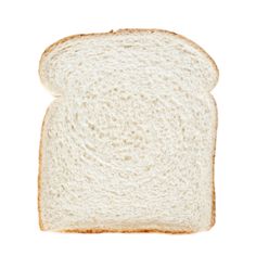 a slice of white bread on a white background