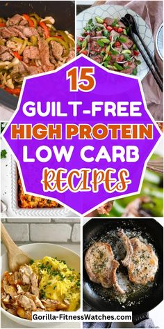 Enjoy these 15 guilt-free high protein low carb recipes that deliver big on flavor without the carbs. Perfect for a healthy and balanced lifestyle. High Protein Low Carb Diet Plan, Carbohydrate Free Recipes, High Protein Anti Inflammation Recipes, Low Carb Diet Recipes Meals, Healthy Low Carb Meal Prep, Healthy Low Carb Meals, Low Carb High Protein Recipes, High Protein Low Carb Diet, Low Fat Dinner