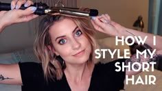 S Wave Hair Short, Quick Wave Hair Styles Short, Beach Waves Chin Length Hair, Short Hair Styles Beach Wave, How To Curl Short Thick Hair With Flat Iron, Bob Messy Hair, Curling Iron Waves Short Hair, Styling A Messy Bob, Hair Curling Tips For Short Hair