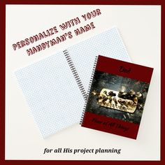 a recipe book with the title personalize with your handmade marke for all his project planning