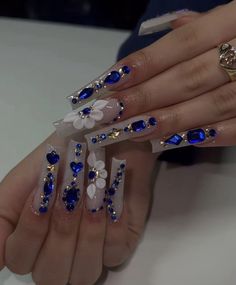 My quince 
    
Hair 
￼
Theme 

Moon 

 Dresss
￼
Nails
￼
Bear 
￼
Flowers 
￼
Crown 
￼
Shoes
￼
Baile sorpresa 
￼
Shirts 
￼
Damas dresses 
￼ Royal Blue Quince Court Outfits, Xv Nails, Blue Diamond Nails, Prom 2k24, Blue Prom Nails, Quince Nails, Blue And Silver Nails