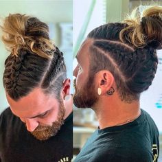 Long Hair Men Braid Hairstyles, Men’s Long Hairstyles Wedding, Men With Undercut Long Hair, Braids For Guys With Long Hair, Mens Long Hair Braid Styles, Undercuts For Men With Long Hair, Wedding Hairstyles Men Long Hair, Wedding Hairstyles For Men Long Hair, Viking Braids With Undercut