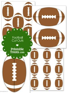 printable football cut outs for kids to make their own paper footballs and trees