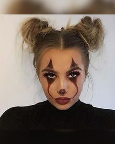 Pelottava Halloween, Halloween Makeup Clown, Halloween Make-up Looks, Cute Halloween Makeup, Halloween Makeup Pretty, Halloween Costumes For 3