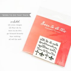 Looking for a dainty Catholic tattoo with a powerful message that you can look at during a time of trial or wear just for fun? These Catholic temporary tattoos are a great solution! Put them on your wrist, your ankle, anywhere! They make great conversation starters and gifts, too! Wear these Catholic temporary tattoos as mantras in labor, during surgery, during job interviews or play auditions - any time you need an extra dose of courage or need to reminded of God's strength. Each pack comes wit Joan Of Arc Quotes, St Joan Of Arc, Saint Joan Of Arc, St Joan