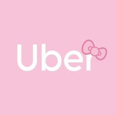 a hello kitty wallpaper with the word'uber'in white on a pink background