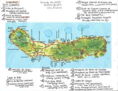 a map showing the location of an island