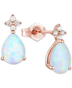 in stock Beautiful Stud Earrings, Fine Jewellery Earrings, Blue Earrings, White Sapphire, Morganite, Gold Plated Sterling Silver, Pear Shaped, Blue Topaz, Citrine