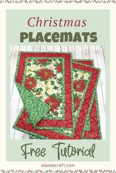 christmas placemats with the text free pattern