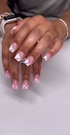 Cute Nails Ideas French Tips, Birthday Nails Short Acrylic, Cute Short Nail Inspo 2024, Shorties Nails Design, Short Nail Birthday Designs, Cute Short Acrylic Nails With Charms, Birthday Nails Sagittarius Short, Short Square Nails Black Women, Duck Nails Acrylic Black