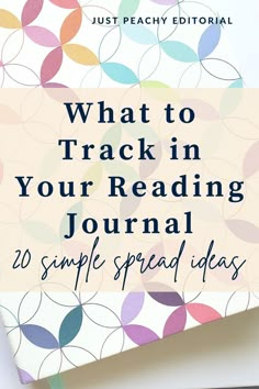 20 Ideas for Your Reading Journal - Simple Spreads & Trackers for Beginners - blog post - Just Peachy Editorial Book Of Lists Journal, Book Tracking Journal Ideas, Diy Book Club Journal, Readers Journal Notebook Ideas, Reading Log Ideas Aesthetic, Diy Reading Journal Notebooks, Agenda Book Ideas, Reading Notes Ideas, How To Start A Book Journal