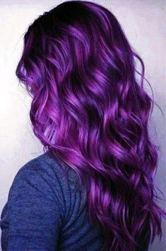 Long Purple Hair, Lilac Hair Color, Double Braids, Purple Balayage, Purple Ombre Hair, Scene Girl, Lilac Hair