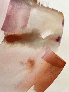 an abstract painting with brown and pink colors