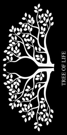 a white tree on a black background with the words free to be written below it