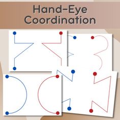 the hand - eye coordination game is shown in red and blue