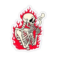 Tshirt Sticker Design, Cool Stickers Graphics, Cool Stickers Art, Cool Sticker Ideas, Flame Skull, 4 Tattoo, Brand Stickers, Flame Design