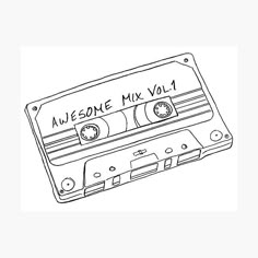 an old school cassette with the words awesome mix vol1 on it