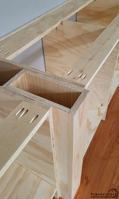 the drawers are open and ready to be assembled