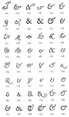 the alphabet and numbers are drawn in black ink on white paper, which is also used for