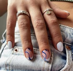 Gel Round Nails Ideas, Short Work Nails, Easy Toe Nail Art, Nails Types, Toe Nail Art Designs, Nail Art Designs For Beginners, New Style Ideas, Types Of Manicures, Cow Nails