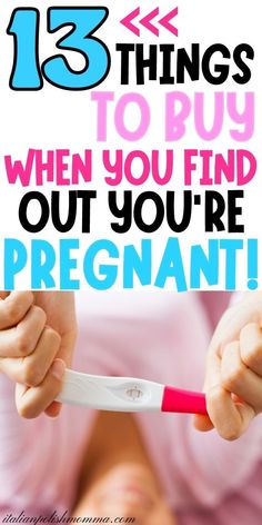 A woman that just found out she's pregnant for the first time and holding a positive pregnancy test. Pregnancy Survival Kit, Postpartum Must Haves, Pregnancy Products, Hospital Bag Essentials