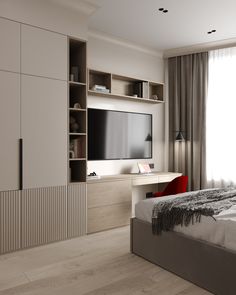 Guest Bedroom Home Office, Tv Fal, Bedroom Wardrobe Design, Stylish Bedroom Design, Home Decor Ideas Living Room, Wardrobe Design Bedroom, Tv In Bedroom, Ideas Living Room, Home Design Living Room