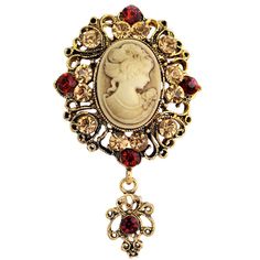 PRICES MAY VARY. VINTAGE CAMEO BROOCH: A beautiful cameo brooch featuring enamel lady maiden in a filigree frame with floral, and crystal rhinestone detail on a metal alloy base. VARIOUS STYLES: There are lots of different styles elegant beauty cameo pins for chosen, vintage design and also pearl design. MATERIAL: This versatile brooch is made of zinc alloy, and with shiny crystals, antique plating makes it very vintage and gorgeous. OCCASION: The antique cameo brooch is designed for everyday we Gemstone Brooch, Vintage Rhinestone Brooch, Vintage Cameo, Cameo Brooch, Brooch Jewelry, Crystal Brooch, Rhinestone Brooches, Vintage Rhinestone, Gold Material