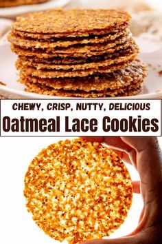 chewy, crisp, nutty, delicious oatmeal lace cookies recipe