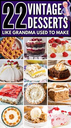 vintage desserts like grandma used to make them