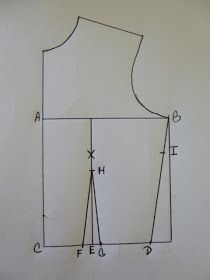 a drawing of a dress form with measurements