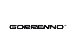 the logo for gorreno's brand is shown in black on a white background