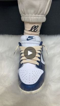 Old School Aesthetic, Double Cream, 10k Views, School Aesthetic, Navy Lace, Blue Nike, Midnight Navy, Nike Dunk Low