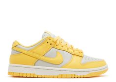 Wmns Dunk Low 'Citron Pulse' - Nike - DD1503 002 - light bone/citron pulse/sail | Flight Club Yellow Dunks, Wmns Dunk Low, Shoes Wishlist, Fire Shoes, Outfit Pieces, Nike Shoes Girls, Preppy Shoes, Yellow Nikes, Flight Club