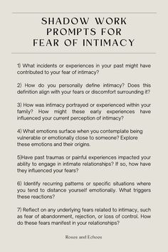 Emotional Shadow Work, Shadow Work To Get Over Someone, Shadow Work Journal Prompts Sexuality, Shadow Work For Trust Issues, Shadow Work For Fear, Shadow Work Trust Issues, Shadow Work For Ego, Fear Of Being Seen Shadow Work, Fear Shadow Work