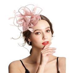 Flowers Headpiece, Bridal Floral Headpiece, Horse Wedding, Feather Fascinator, Flower Fascinator, Party Headband, Wedding Tea, Feather Flower