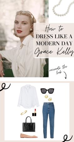 How to Have a Modern-Day Grace Kelly Style - MY CHIC OBSESSION Grace Kelly Style Inspiration, Princess Grace Kelly Fashion, Timeless And Classic Fashion, Dress Like Grace Kelly, Grace Kelly Soft Classic, Classic 50s Fashion, Jackie O Casual Style, Classic Modern Style Women, Cute Classic Style