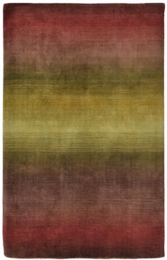 a multicolored rug with horizontal stripes