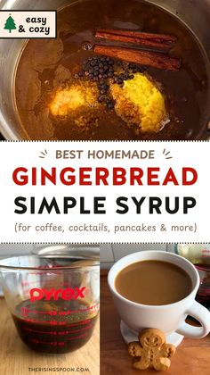 the best homemade gingerbread simple syrup for coffee, cocktails and more