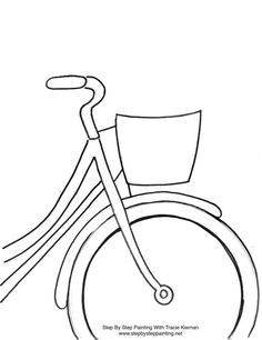 a drawing of a bicycle that is drawn in black and white